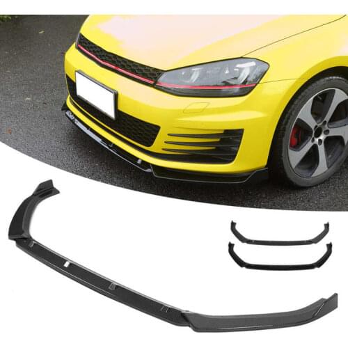 3pcs for Maxton Style Front Bumper Splitter Lip ABS UV Protected for MK7 2013 2014 2015 2016 Car Styling