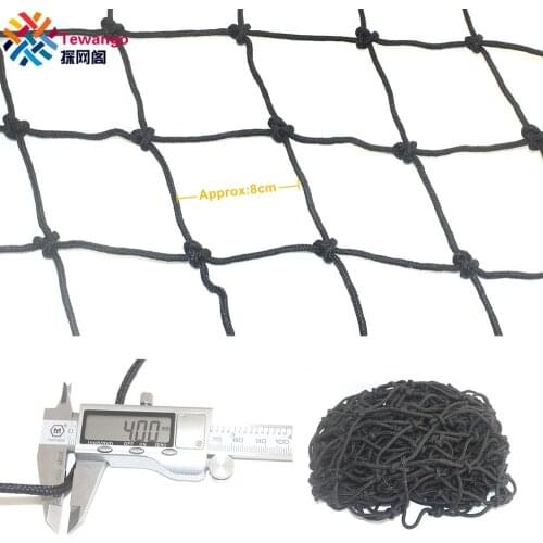 Tewango 8x8cm Black Nylon Network Photo Wall Decoration Ropes Stair Balcony Safety Protection Fence Safe Deck Anti Falling