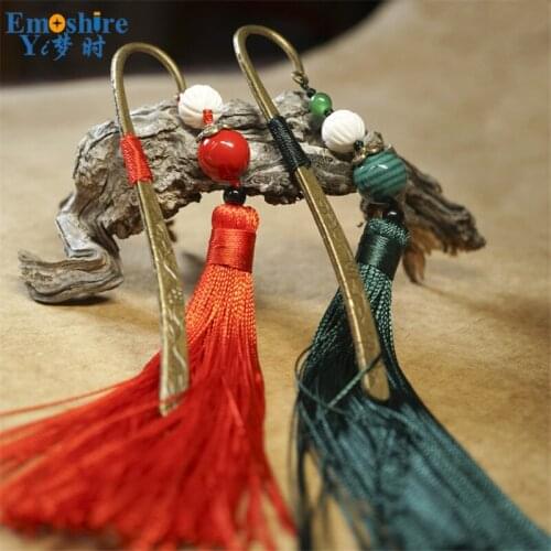 Creative Bookmarks Wholesale Original Design Chinese Style Bookmarks Tassels Metal Bookmarks Business Gifts for Company M132