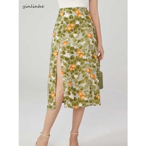 Yinlinhe Slit Pencil Skirts