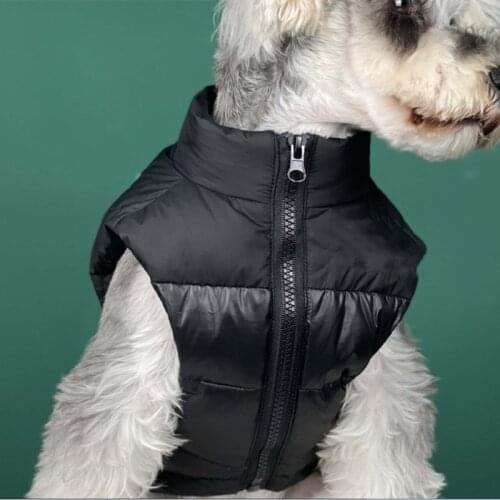 Winter Pet Dog Clothes French Bulldog Soft Pet Warm Jacket Feather Down Waterproof Coat Outfit Vest For Small Medium Dog B1179