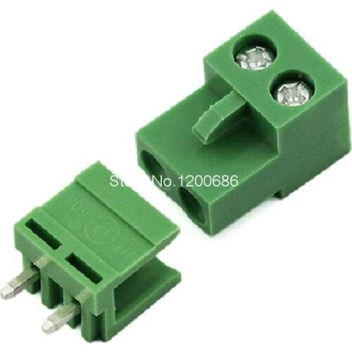 10 sets 5.08 2pin Terminal plug type 300V 10A 5.08mm pitch connector pcb screw terminal block