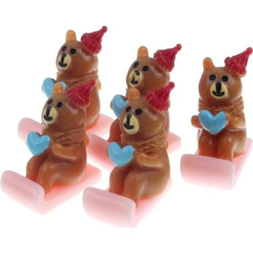 10Pcs Mini Resin Christmas Decoration Crafts Flatback Cabochon Figurines & Miniatures For Home Decoration Accessories Mode