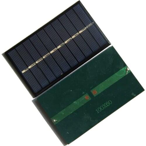 Epoxy 0.75W 5V Solar Cell DIY Solar Panel Charger For 3.7V Battery Polycrystalline Study Kits 100*60MM 10pcs Free Shipping