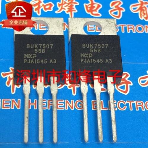 100% New&original BUK7507-55B TO-220 55V 75A 5pcs/lot