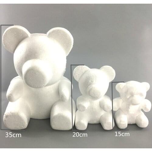 15/20/35CM Modeling Polystyrene Styrofoam White Bear Foam Balls Crafts For DIY Christmas Gifts Party Supplies Decoration