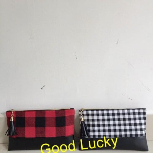 200pcs/lot Wholesale new arrival latest fashion personalized cute christmas hot selling cosmetic bag plaid women makeup bag