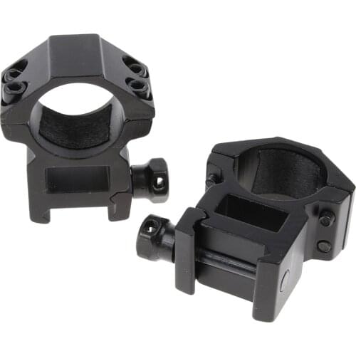 25.4mm 1'' Tube Clamp Ring Scope Mount Holder 20mm Rail With Hex Wrench For Installing Flashlight Torch (Black)