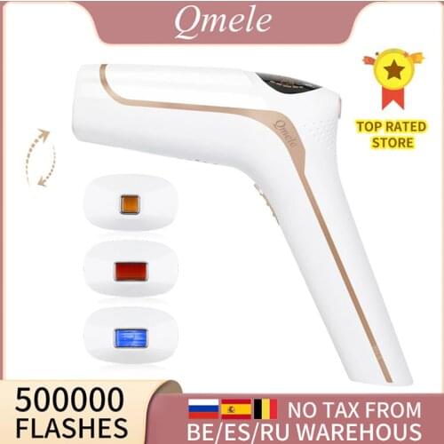 Qmele 4in1 500000 Pulses IPL Laser Hair Removal Machine Full Body Bikini Trimmer Electric LCD Permanent Epilator Drop-shipping
