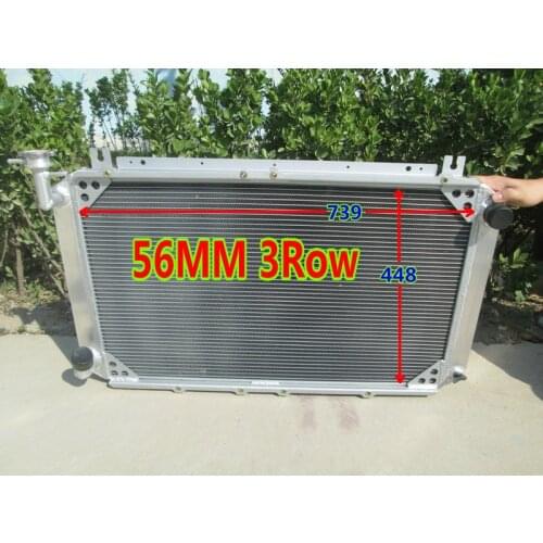 56MM 3ROW Aluminum Radiator FOR NISSAN Patrol GQ SAFARI 2.8L/4.2L 4200cc DIESEL RD28T TD42 I6 & 3.0L RB30S PETROL Y60 87-97
