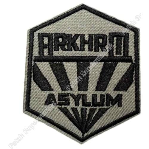 Arkham Asylum Sanatorium TV Movie Embroidered LOGO Iron On Patch Goth Clothes Punk Rockabilly Custom patch available