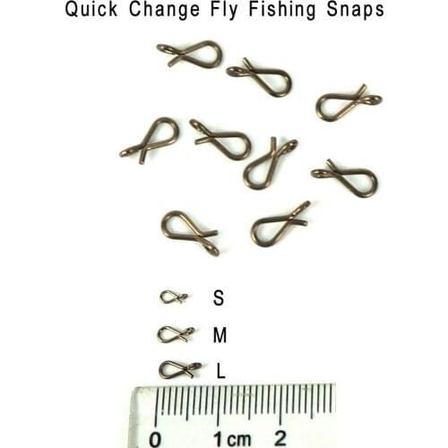 Aventik 75pc Quick Change Fly Fishing Snaps Stainless Steel Hook Snaps For Flies