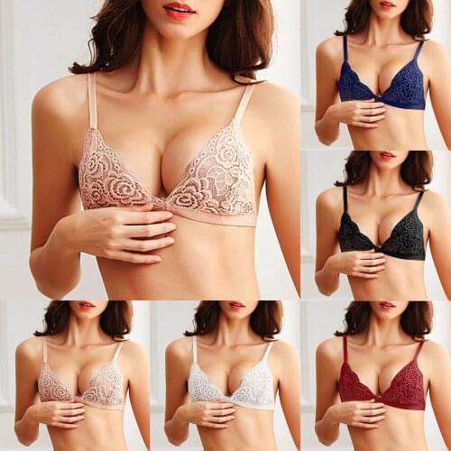 Sexy Lace Bras Women Push Up Bras Posture Corrector Bralette Women Sexy Lace Thin French Bra With A Romantic Ribbon Underwear