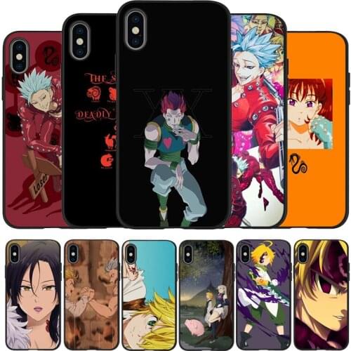 The Seven Deadly Sins black Silicone Phone Case For iPhone 12 XR XS Max 5 5S SE 2020 6 6S PLUS 7 8 X 11Pro Max 11 Cover