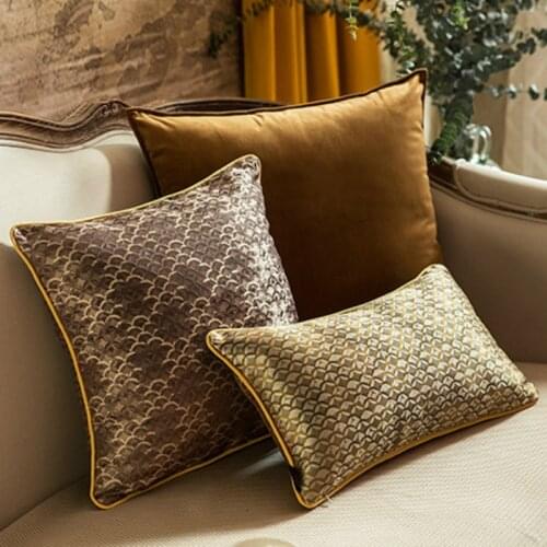 DUNXDECO Cushion Cover Decorative Exquisite Pillow Case European Luxury Geometric Jacquard Home Sofa Chair Bedding Coussin Decor