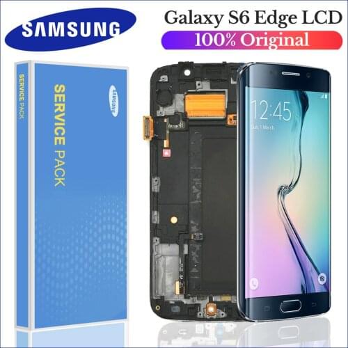ORIGINAL 5.1'' For SAMSUNG Galaxy S6 edge LCD + Frame G925 G925I G925F Display Touch Screen Digitizer Assembly Replacement