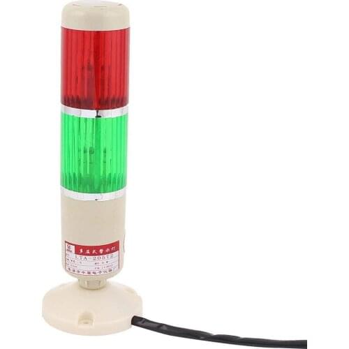 LTA-205T2 AC220V DC 12V 24V Red Green Signal Tower Lamp Industrial Warning Safe Stack Light