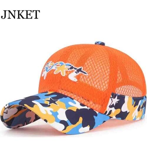 JNKET Children Breathable Baseball Cap Trucker Hats Outdoor Sports Cap Mesh Cap Gorras Baseball Casquette