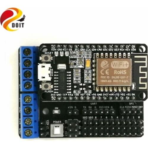 DOIT NodeMCU ESP8266 Development Board + Motor Drive Shield WiFi ESP8266 ESP 12F DIY RC Kit for Smart Robot Car/Tank Chassis DIY