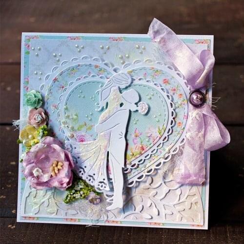 Bride Bridegroom Hug Dance Metal Cutting Dies for DIY Craft Making Wedding Invitation Anniversary Card Decorative Stencils