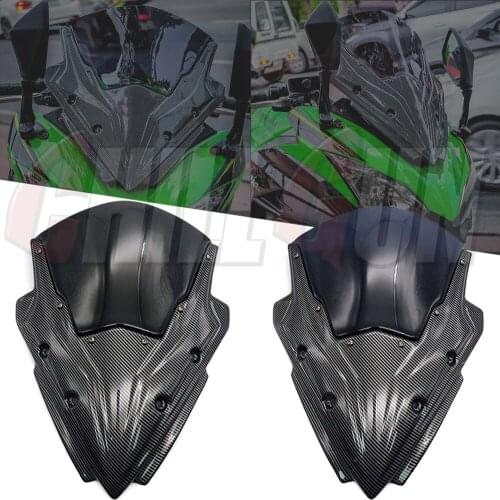 Motorcycle Racing Sports Carbon Fiber WindScreen Windshield Deflector Viser Visor For KAWASAKI NINJA650 NINJA 650 2017 2018 2019