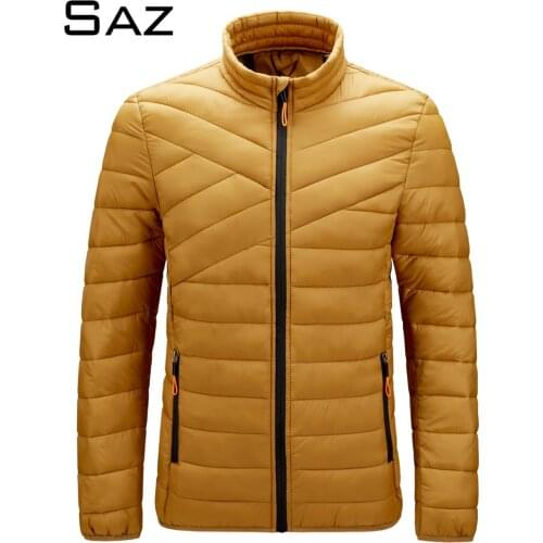 Saz Top Quality Ultra Light Jacket Down Warm Hooded Men Portable Jacket Coat