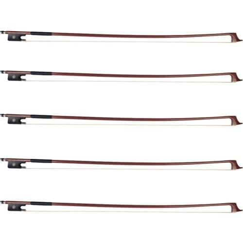 Pack/5pcs Brazilwood 3/4 Size Cello Bows Brown Perfect Balance for Cellist Students