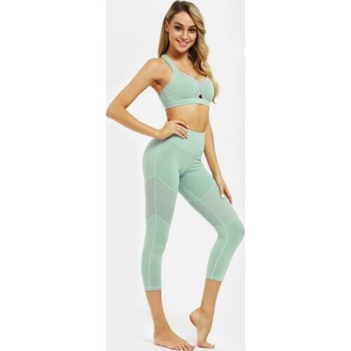 Yoga Set Sports Bra Leggings Push Up Women Gym Clothes Seamless Workout Fitness Clothing Sportswear Running Jogging Suit