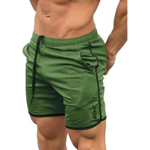 New Men Fitness Bodybuilding Shorts Man Summer Gyms Workout Male Breathable Mesh Quick Dry Sportswear Jogger Beach Short Pants