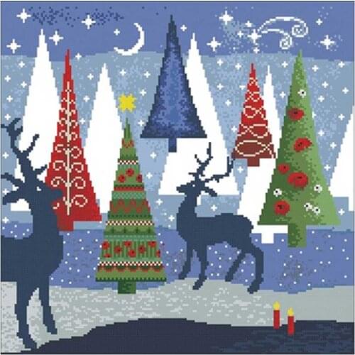 Christmas night patterns Counted Cross Stitch 11CT 14CT 18CT DIY wholesale Chinese Cross Stitch Kits Embroidery Needlework Sets