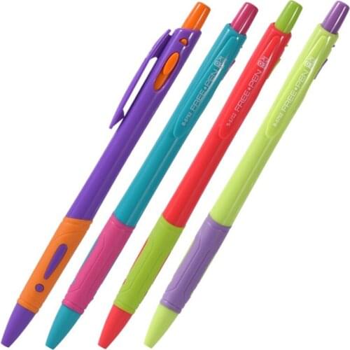 4 Pcs Easy Writing 0.7mm Ballpoint Pen Pack Blue Color Pens Free Signature Stationery School Supplies Material Escolar FB053