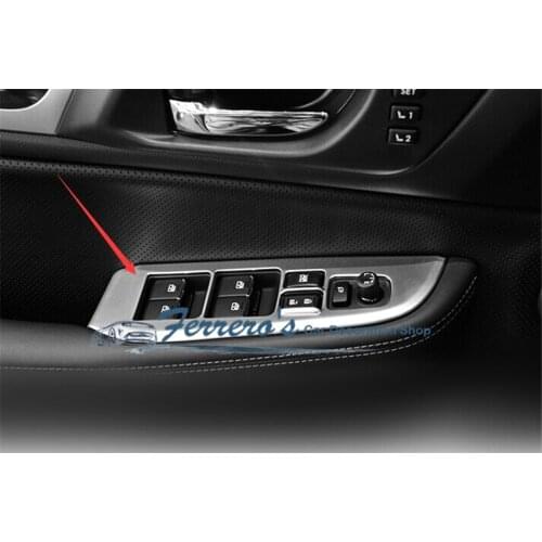 Free shipping car styling car styling for 2015 Subaru outback four door glass sequins switch stainless steel decoration 4 pcs