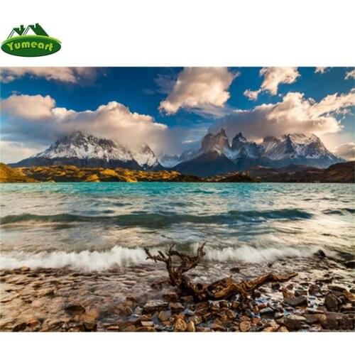 Yumeart 5D DIY Diamond Painting By Number "Blue Sky Seascape Landscape" Embroidery Mosaic Diamond Art Wall Picture Cross Stitch