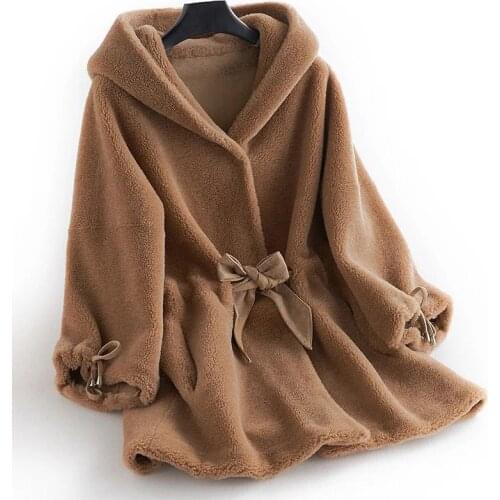 2021 European Blog INS Same Style Autumn and Winter Thickened Warmth Imitation Mink Hooded Short Fur Coat Women