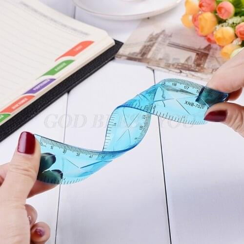 1PC Soft 20cm Ruler Multicolour Flexible Creative Stationery Rule School Supply Drop Shipping