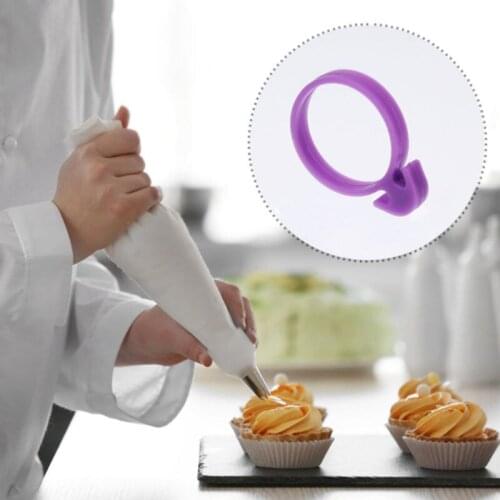 10pcs/set Cake Decorating Bag Clip Bag Retaining Ring Silicone Piping Cream Pastry Bag Clip Buckles Bakeware for kitchen