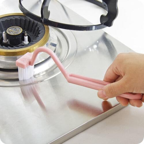 2 Pcs Bathroom Toilet Brush with Long Handle Cleaning Brush V-shaped Plastic Toilet Side Curved Brush