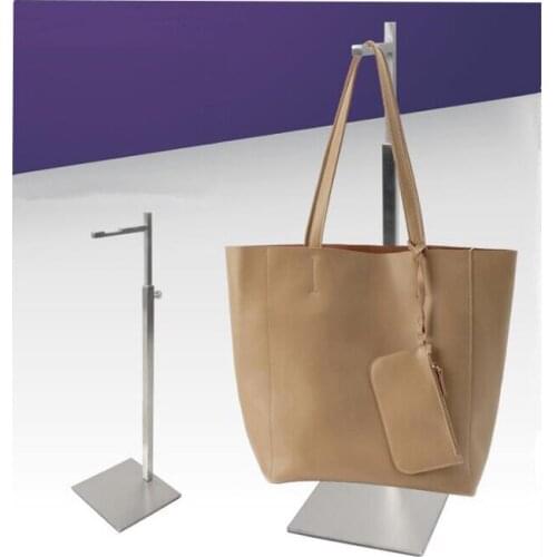 5pcs High quality 7-type stainess steel handbag display stand men/womens bag holder adjustable metal wig purse tie display rack