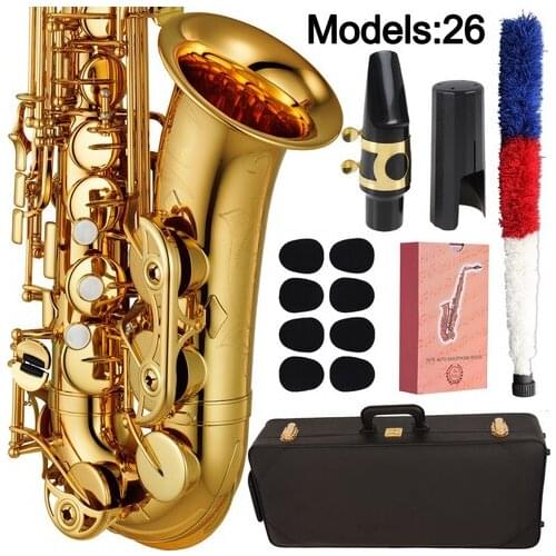 MFC Saxophone Alto 26 Professional Alto Sax Custom 26 Series High Saxophone Gold Lacquer With Mouthpiece Reeds Neck Case