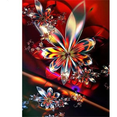 AZQSD Diamond Painting Full Square Flower Rhinestones Pictures Handmade Diamond Embroidery Sale Floral Needlework Home Decor