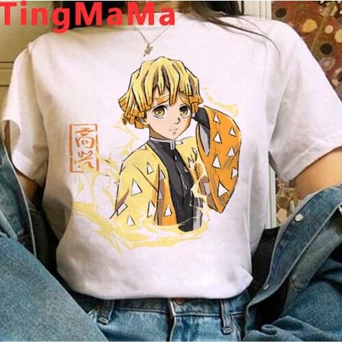 Demon Slayer Kimetsu No Yaiba Tanjirou Kamado tshirt top tees male casual harajuku kawaii japanese tshirt couple clothes