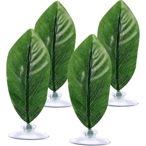 Betta Bed Leaf Hammock, Used for Betta Fish, Plant Leaf Pad, Used for Fish Breeding, 4 Pieces