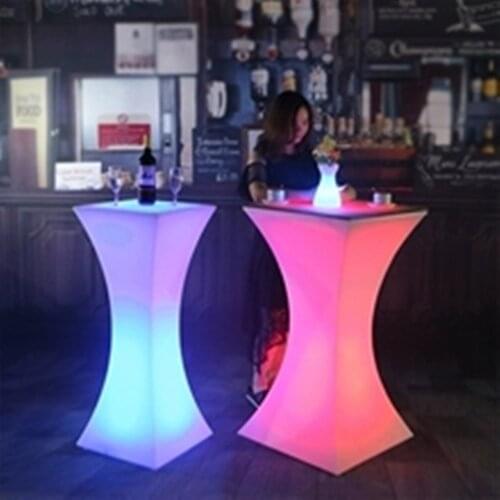 110cm height LED lighted up cocktail table plastic bar table wedding bar ktv disco supplies bar table set