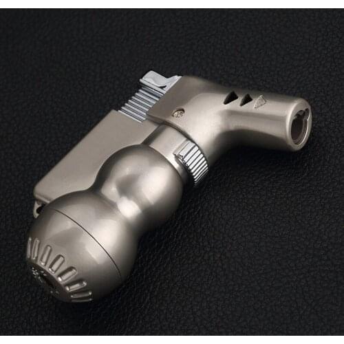 Gourd Elbow Creative Point Cigar Lighter Straight Into The Windproof Spray Torch High Temperature Resistant Metal Portable