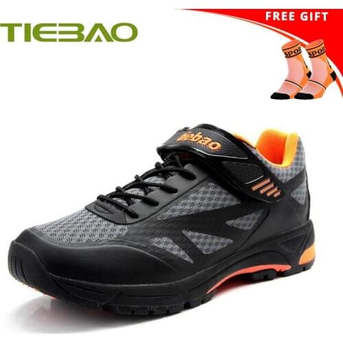 Tiebao MTB Cycling Shoes Men Women Athletic Mountain Bike Sneakers Self-locking Breathable Outdoor Sports Triathlon Racing Shoes