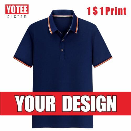 YOTEE2020 summer new high-end cotton short-sleeved polo shirt company group business casual custom embroidery mens POLO custom