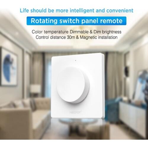 Miboxer K1 Rotating Switch Panel Remote Control DC3V Wifi Controllable Dimming 2.4GHz Brightness Color Temperature LED Bulb