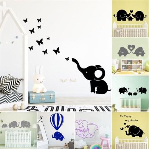 Lovely Elephant vinyl mural wallstickers kids bed room Decoration Wall Art Decor child wall sticker Wall Decals cute things