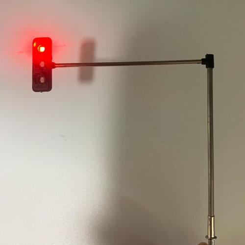 HO Scale Model Traffic Lights/Operating Pole Mount Overhead Traffic Lights with Controller Architecture Street Train Railway