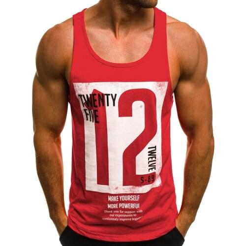 Mens Sleeveless Vests New Shirt Sweat Letter Print Round Collar Breathable Tank Tops Bodybuilding Workout Singlet Muscle Shirts